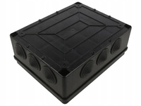 Puszka natynkowa hermetyczna czarna IP65 240 x 190 x 90mm Pawbol S-BOX 506C