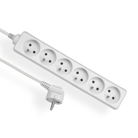 Przedłużacz z uziemieniem 6-gniazd biały 3m OMY 3x1 Elgotech EPS-603