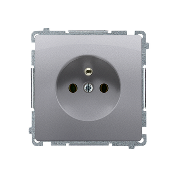 Gniazdo pojedyncze z uziemieniem stal inox Basic BMGZ1.01/21 Kontakt-Simon