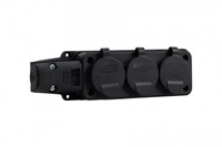 Rozgałęźnik gumowy do przedłużacza 3-gnazda IP44 16A F-elektro F6.0372