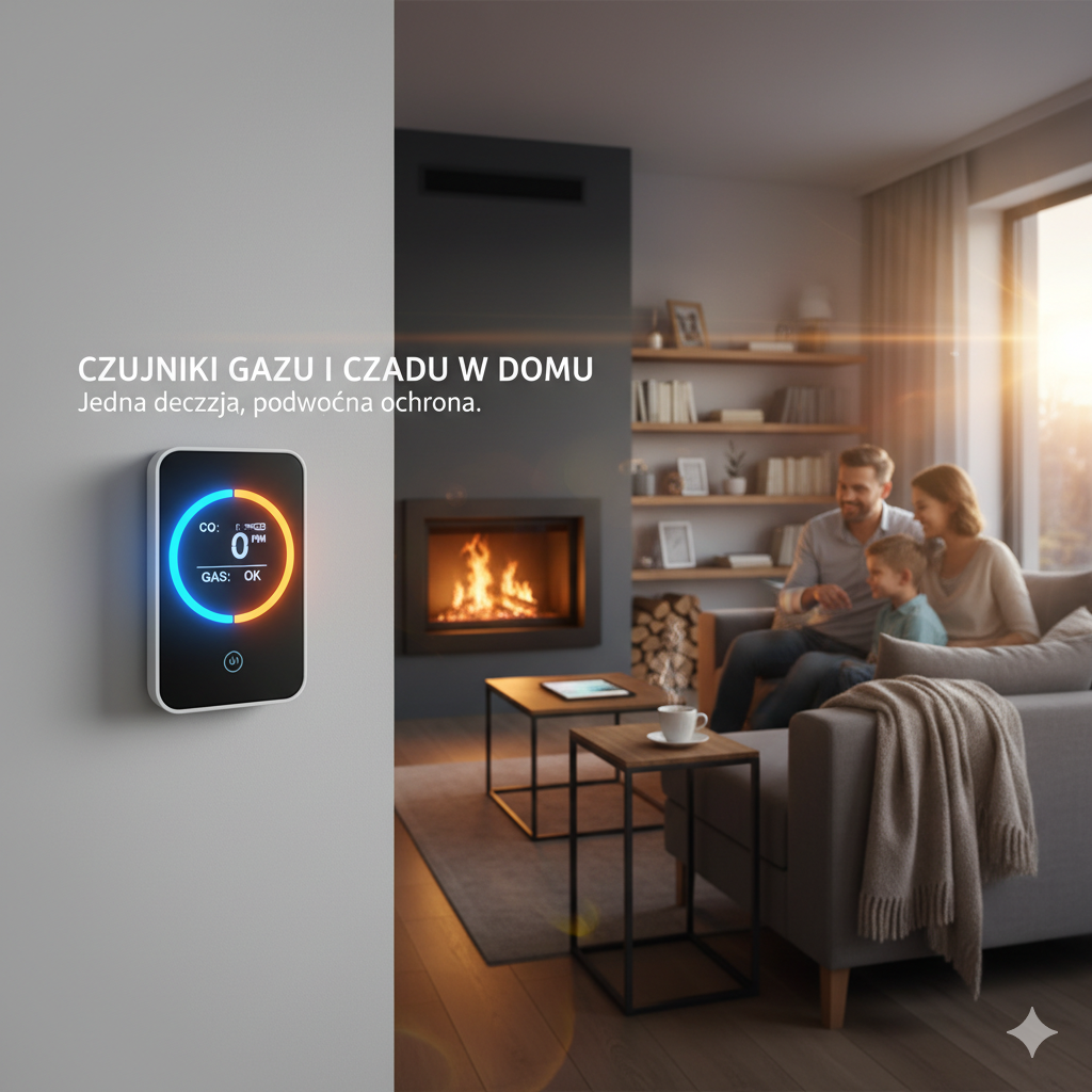 Czujniki gazu i czadu w domu: jedna decyzja, podwójna ochrona.