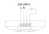 Czujnik ruchu biały współpracuje z LED CR-8.200W 240V 360st 8m IP44 GTV CR-CR8000-00