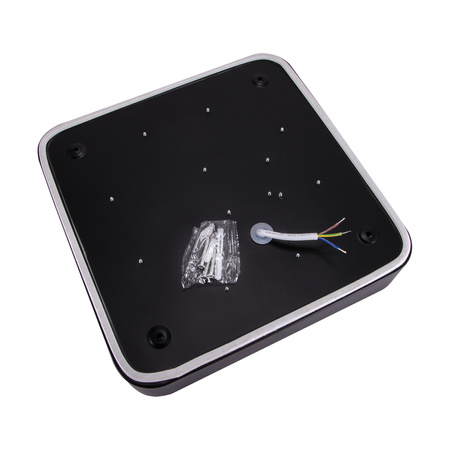 Plafon kawdratowy czarny TOTEM LED D 16W 1490lm 4000K IP20 03929 Strühm