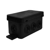 Puszka natynkowa hermetyczna IP54 czarna zatrzaskowa 80x45x41 Viplast 03805