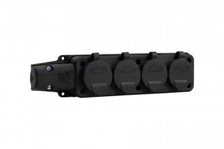 Rozgałęźnik gumowy do przedłużacza 4-gniazda IP44 16A  F-elektro F6.0373
