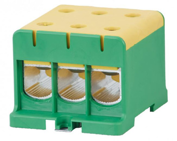 Złączka szynowqa 3-torowa 3 x 3 x 150mm2 Al/Cu żółto zielona F-elektro F2.0324