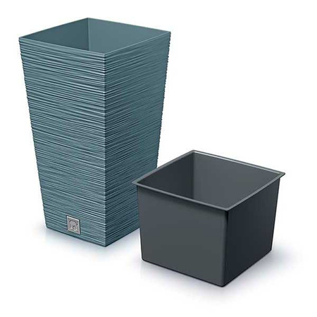 Doniczka  z wkładem niebieski skandynawsk Furu Square DFSH350-5415C