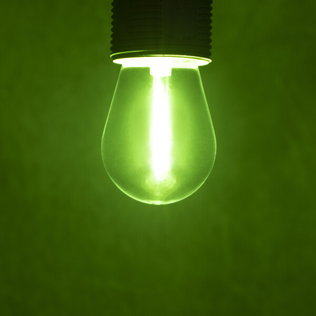 Żarówka LED 0,9W 75lm E27 ST45 do girland zielona Kanlux 26048
