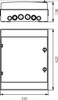 Rozdzielnia natynkowa hermetyczna modułowa 2 x 12-mod IP65 RH 36.24