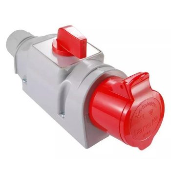 Zestaw zasilający siłowy z wyłącznikiem 16A 400V 3P+N+Z L-O-P Tarel