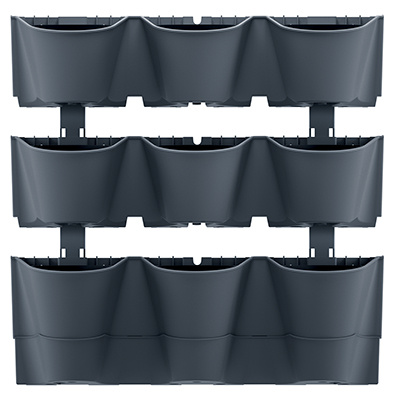Ogród wertykalny wiszący antracytowy CASCADE WALL Prosperplast IO2W600W-S433