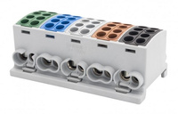 Złączka szynowa HLK 5x100A-2 (1x25,1x16 / 1x25,1x16) (3L+N+PE) F-elektro F2.0387