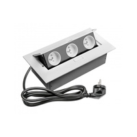 Gniazdo meblowe wpuszczane 3-gniazda z/u białe GTV AE-PBC3GU-10