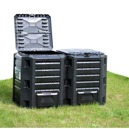 Kompostownik 2-komorowy czarny MODULE COMPOGREEN 800l IKLM800C-S411