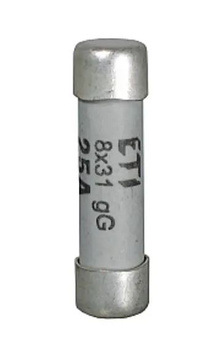 Wkładka topikowa cylindryczna 25A gG 8x31mm ETI 002610013
