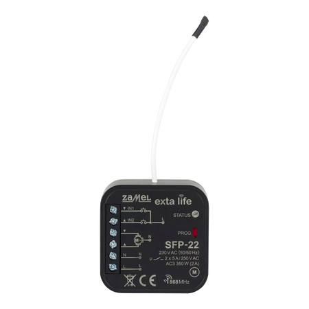Radiowy sterownik żaluzji fasadowych dopuszkowy dwukierunkowy SFP-22 Zamel EXL10000062