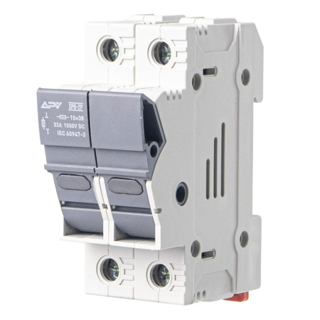 Rozłącznik bezpiecznikowy 32A 10 x 38mm 2P 1000V DC  APV-SPB-2P