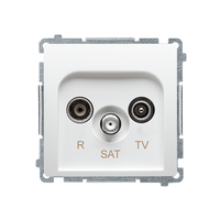 Gniazdo antenowekońcowe  RTV-SAT końcowe biały Basic BMZAR-SAT1.3/1.01/11 Kontakt-Simon