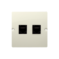 Gniazdo telefoniczne podwójne RJ11 beżowy Basic BMTF2.02/12 Kontakt-Simon