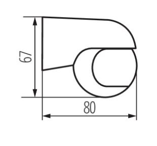 Czujnik ruchu biały ALER MINI 800W IP44 Kanlux 23450