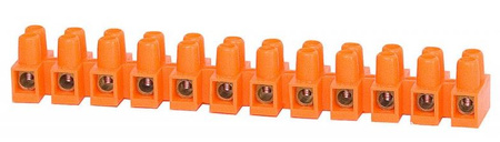 Listwa zaciskowa 12 torowa 10 mm2 pomarańczowa F2.0182