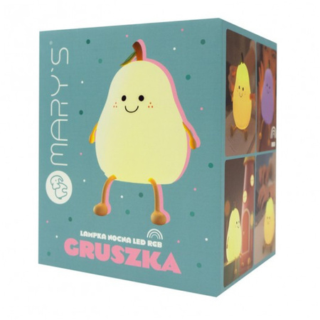Lampka nocna dziecięca LED 1W gruszka RGB MW20542