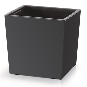 Doniczka z wkładem antracytowa URBI SQUARE LOW DURS240L-S433