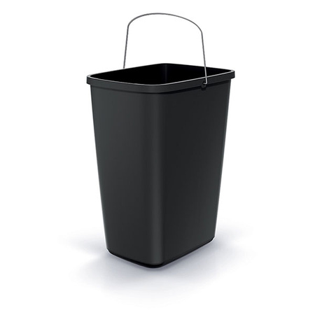 Kosz na śmieci czarny z uchwytem metalowym COMPACTA Q Keden NSAB12U-S411