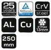Obcinaki do kabli miedzianych i aluminiowych 200 mm NEO 01-514