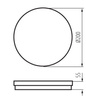 Plafon okrągły czarny LED BENO ECO 12W 1050lm(WW)/1150lm(NW)/1100lm(CW) 3000/4000/6500K regulacja barwy IP65 38381
