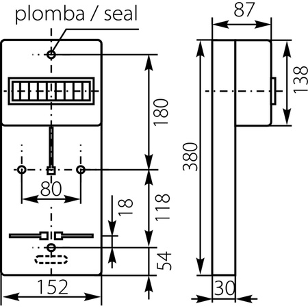 Tablica licznikowa TLR-1F N+PE 10.2 Elektroplast