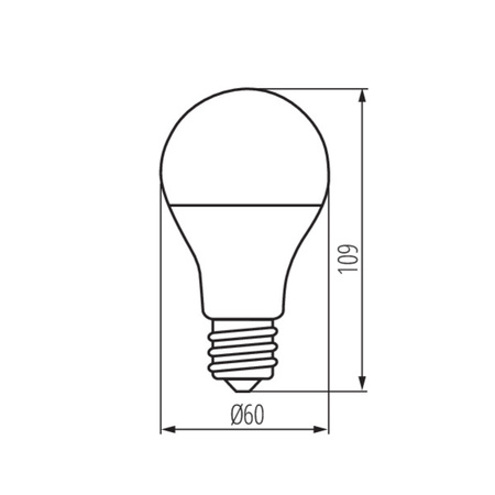 Żarówka LED RAPID MAXX 9,5W 1050lm 3000K E27 A60 Kanlux 22949
