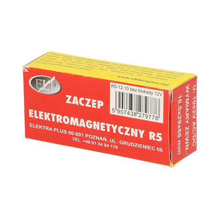 Elektrozaczep symetryczny bez pamięci bez blokady R5-12.10