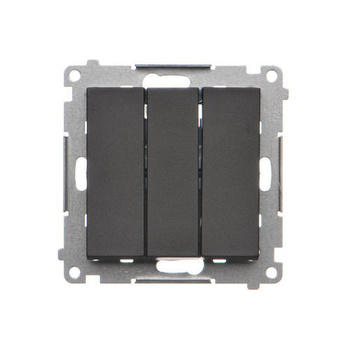 Przycisk potrójny czarny mat Simon 55 TP31.01/149 Kontakt-Simon