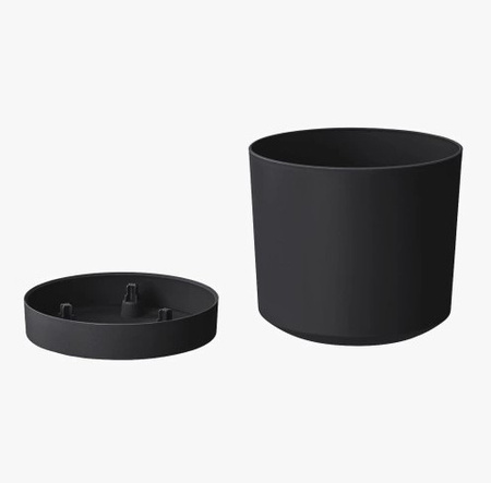 Doniczka z podstawkiem antracytowa TUBO P DPOP200-S433