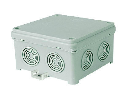 Puszka natynkowa hermetyczna pusta IP54 z dławicą szara N80x80F Simet 35210002