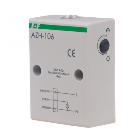 Automat zmierzchowy 16A 230V 2-1000lx obudowa IP65 F&F AZH-106