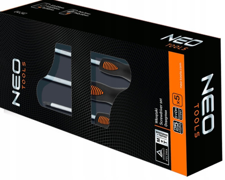 Zestaw wkrętaków do pobijania stal S2 NEO 04-240 5szt.