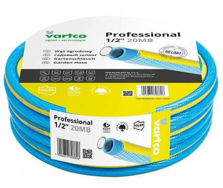 Wąż ogrodowy 3-warstwowy 1/2" 20m LIGHT VARTCO 1001120020