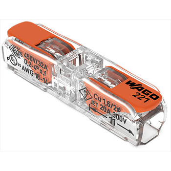 Szybkozłączka przelotowa do linki 2x0,2-4mm2 Wago 221-2411