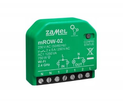 Odbiornik dopuszkowy WI-FI 2-kanałowy dwukierunkowy miniaturowy mROW-02 Zamel SPL10000037