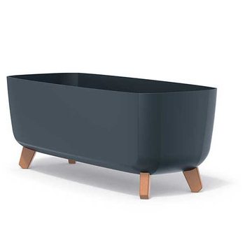 Doniczka na nóżkach antracytowa Gracia Case DGCL600-S433