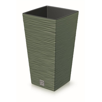 Doniczka z wkładem ziemisty zielony Doniczka Furu Square DFSH350-5615C