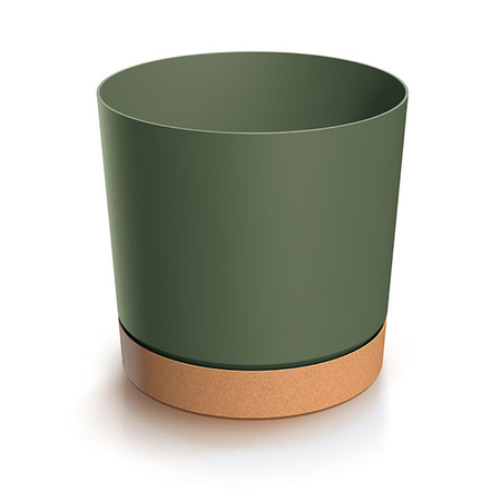 Doniczka z podstawką zielona pinia TUBO PM DPOD130-2411U/4665W