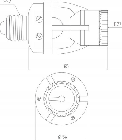 Czujnik ruchu biały zasięg 6m CR-6. 60W E27 240V 360st IP20 GTV CR-CR6000-00