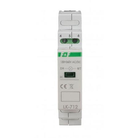 Lampka modułowa zielona 130-260V AC/DC F&F LK-712G 