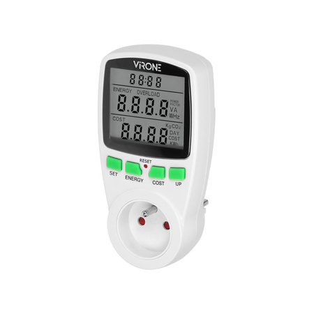 Jednotaryfowy kalkulator energii z wyświetlaczem LCD wbudowany akumulator EM-4 ORNO