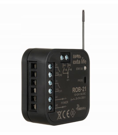 Radiowy odbiornik bramowy ROB-21/12-24V EXTA LIFE Zamel EXL10000044