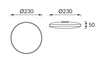 Plafon okrągły czarny DOWBOR LED C 12W 890lm 4000K IP44 04331 Strühm