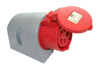 Gniazdo siłowe stałe 32A 5P 400V IP44 PCE 125-6
